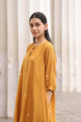 Piku Jamdani Mustard Co-ord set