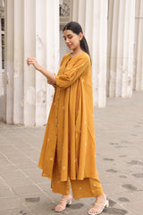 Piku Jamdani Mustard Co-ord set
