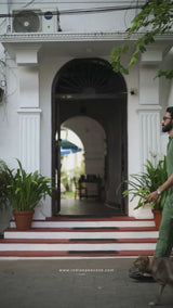 SAGE : Sage green Handwoven Cotton Kurta