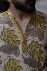 SAANJH : Blockprint Short Kurta