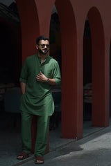 SAGE : Sage green Handwoven Cotton Co-ord Set