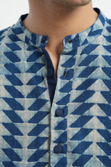 Sama - Indigo Dabu Blockprint Kurta [PRE-ORDER ONLY]