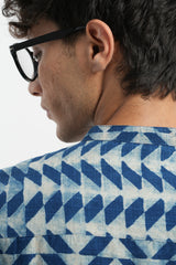 Taal - Indigo Dabu Blockprint Shirt