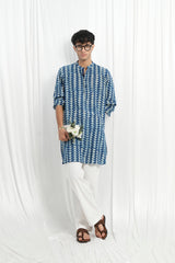 Sama - Indigo Dabu Blockprint Kurta [PRE-ORDER ONLY]
