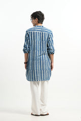 Sama - Indigo Dabu Blockprint Kurta [PRE-ORDER ONLY]
