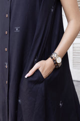 Sansa Jamdani black co-ord Set