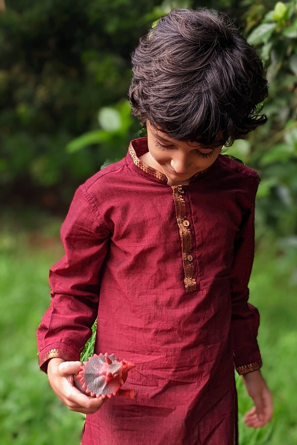 MINI BHOOMI Mangalgiri Knee-Length Kurta set