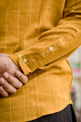 Mellow : Cotton Mustard Yellow Full-sleeve Shirt