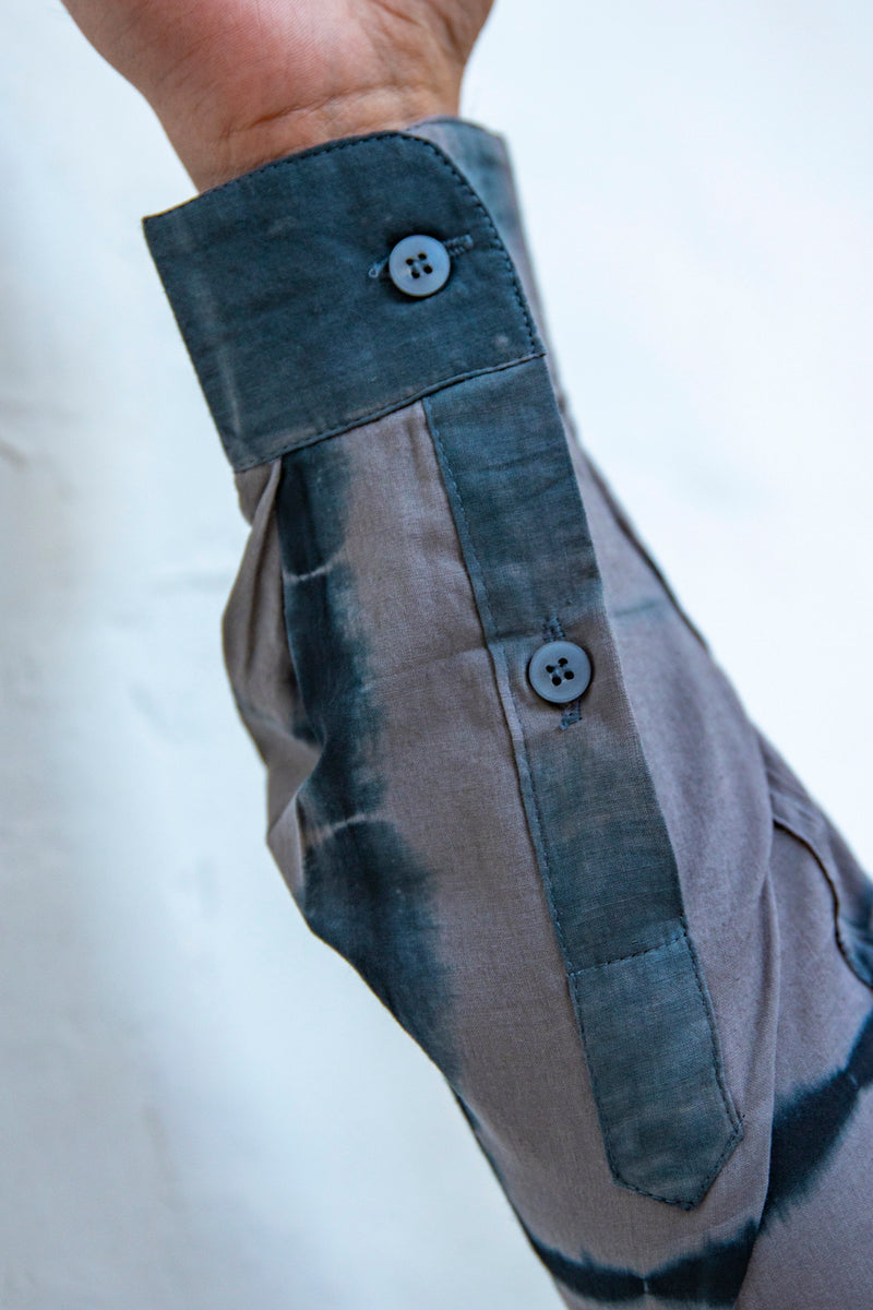 Fuji : Tie & Dye Grey Full-sleeve Shirt