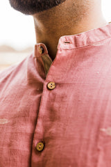Mantra : Jamdani Pink Full-sleeve Shirt